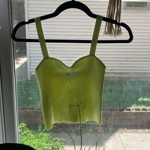 Zara neon ribbed crop tank